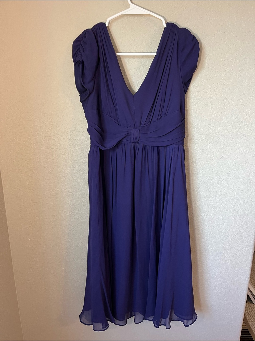 Sue Wong Magic Boutique Size 10 Purple Silk Chiffon Ruched Cocktail Dress
